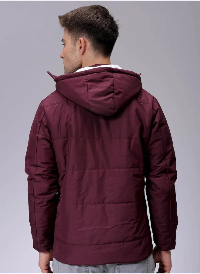 شركة المرآب الهندية Men Slim Fit Solid Bomber Jackets