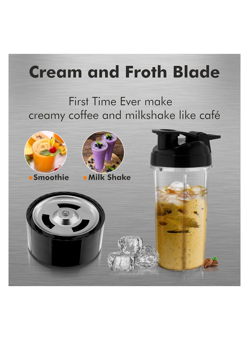 Cookwell Bullet Mixer Grinder (5 Jars, 3 Blades, Black) - Copper, 600 Watts - 2 Year Warranty - Image 3