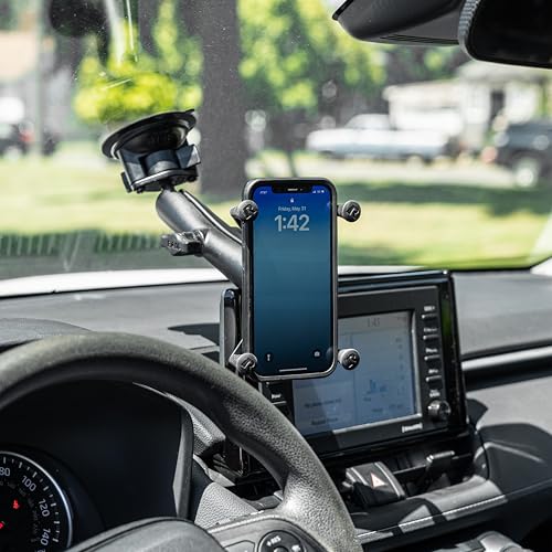 RAM Mounts X-Grip Large Phone Mount with RAM Twist-Lock Suction Cup Base RAM-B-166-C-UN10U with Long Arm for Vehicle Windshields - Image 2