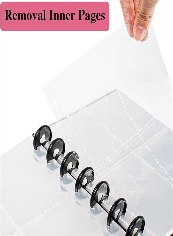 Photocard Binder with 30Pcs Inner Pages, 3 Inch Photocard Holder 7 Ring Photo Protectors hold 120 Photo - Image 3