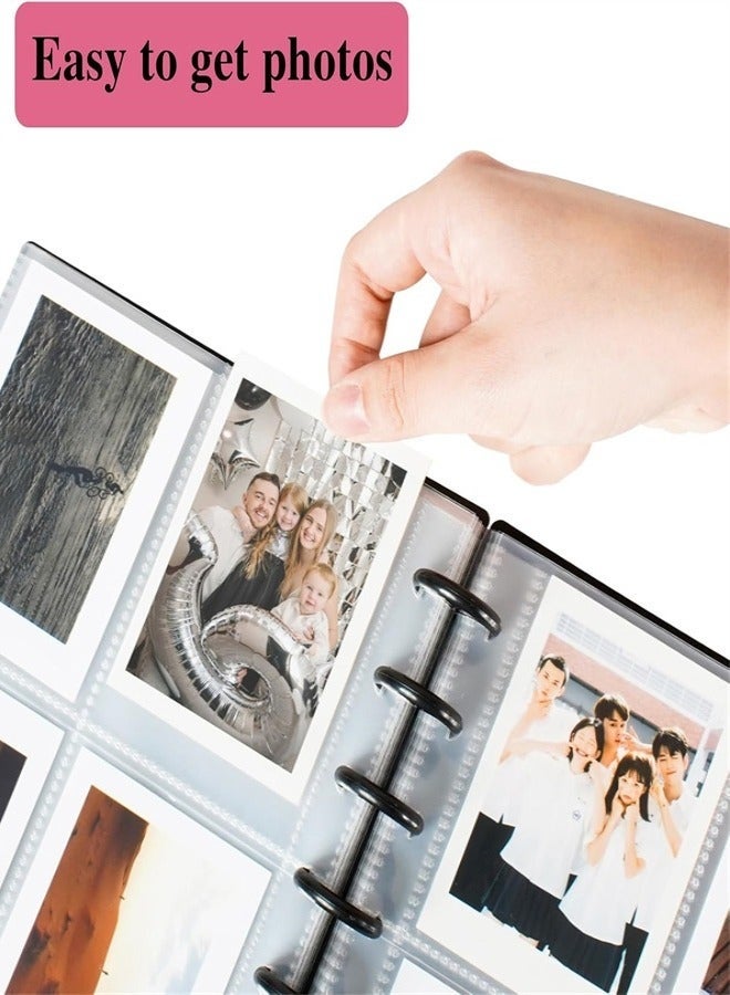 Photocard Binder with 30Pcs Inner Pages, 3 Inch Photocard Holder 7 Ring Photo Protectors hold 120 Photo - Image 4