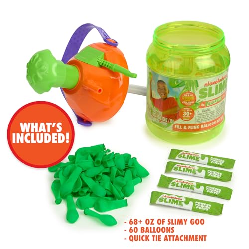 WowWee دلو بالونات نيكيلوديون سلايم كومباوند فيل آند فلينغ – بالونات مملوءة بالسلايم لمرح عيد ميلاد لزج (غير سامة وقابلة للغسل) - Image 4