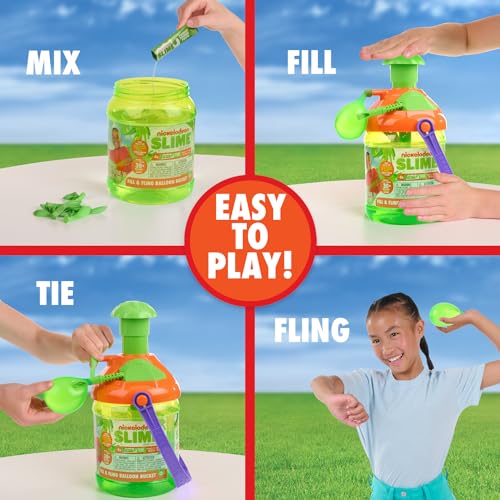 WowWee دلو بالونات نيكيلوديون سلايم كومباوند فيل آند فلينغ – بالونات مملوءة بالسلايم لمرح عيد ميلاد لزج (غير سامة وقابلة للغسل) - Image 3