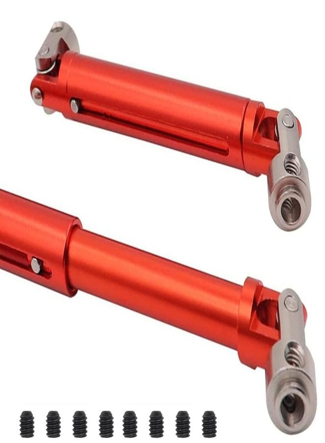 RCJTCQX Aluminium Alloy 105-150MM Universal Drive Shaft for 1/10 Redcat Gen7 GEN8 Axial SCX10 SCX10-II/Pro D90 Axial SMT10 RC Crawler Upgrade Parts 2PCS/Set(Red) - Image 5