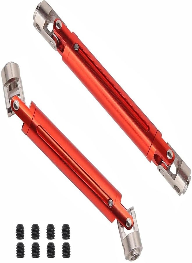 RCJTCQX Aluminium Alloy 105-150MM Universal Drive Shaft for 1/10 Redcat Gen7 GEN8 Axial SCX10 SCX10-II/Pro D90 Axial SMT10 RC Crawler Upgrade Parts 2PCS/Set(Red) - Image 4