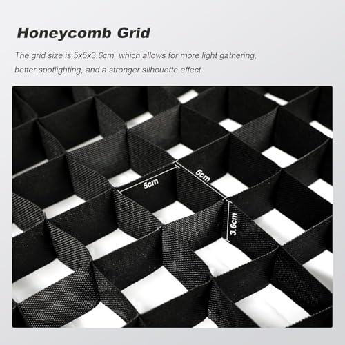 YUGAM Octagon Honeycomb Soft Grid, Flash Speedlight Umbrella Photo Softbox Reflector, for Softbox Studio Flash Lighting kit for Godox (80CM Grid) - Image 4