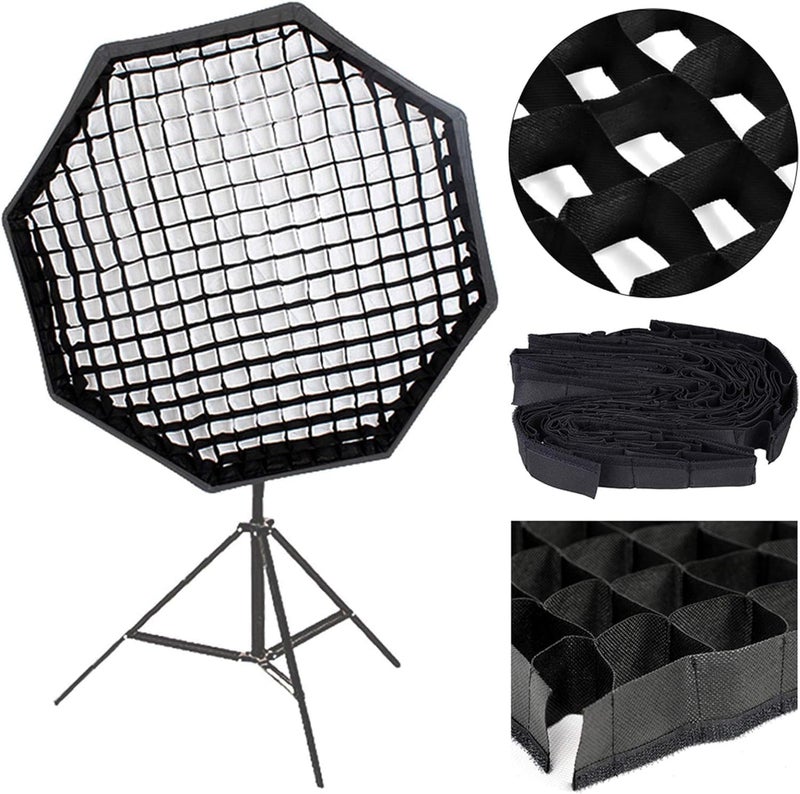 YUGAM Octagon Honeycomb Soft Grid, Flash Speedlight Umbrella Photo Softbox Reflector, for Softbox Studio Flash Lighting kit for Godox (80CM Grid) - Image 3
