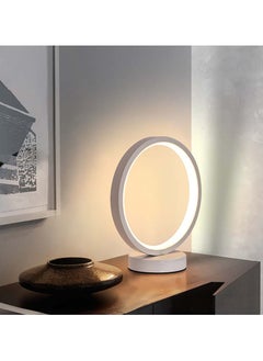 Generic Instagrammable Ring Table Lamp - 3 Color Dimmable LED, Modern Silicone Light for Bedroom Decor, Anti-Rust Metal Base, Arab Home Office Lighting (Matte Black)  - Image 5