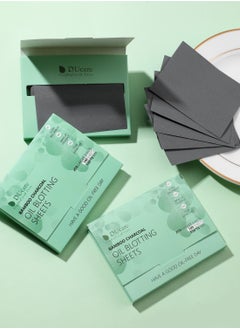 DUcare Oil Blotting Sheets for Face, 100 Counts Green Tea Blotting Paper For Oily Skin, Oil Absorbing Sheets For Face  - Image 2