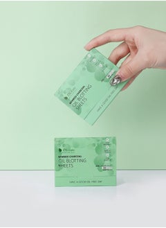 DUcare Oil Blotting Sheets for Face, 100 Counts Green Tea Blotting Paper For Oily Skin, Oil Absorbing Sheets For Face  - Image 3