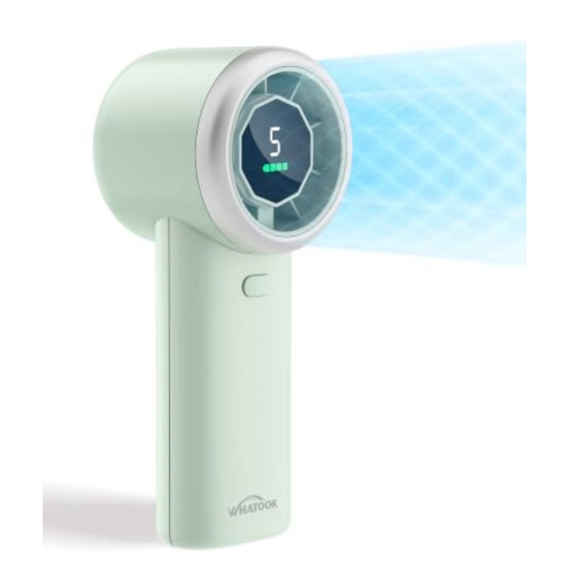 Portable Handheld Turbo Fan, 5 Speeds Mini Personal Fan with 4000mAh Rechargeable Battery, Small Pocket Fan for Travel Essentials, Beach, Office, Gifts for Women Men - Image 1
