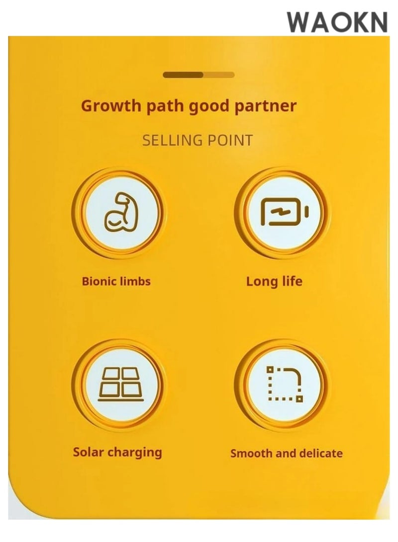 WAOKN Solar Powered Electric Mechanical Dog, Science and Education Solar Energy Robot Dog, Upgraded DIY Technology Gadget for Parents Seniors, Early Development,Science Educational DIY Assembly Toys Great Gift for Kids, (Yellow) - Image 4