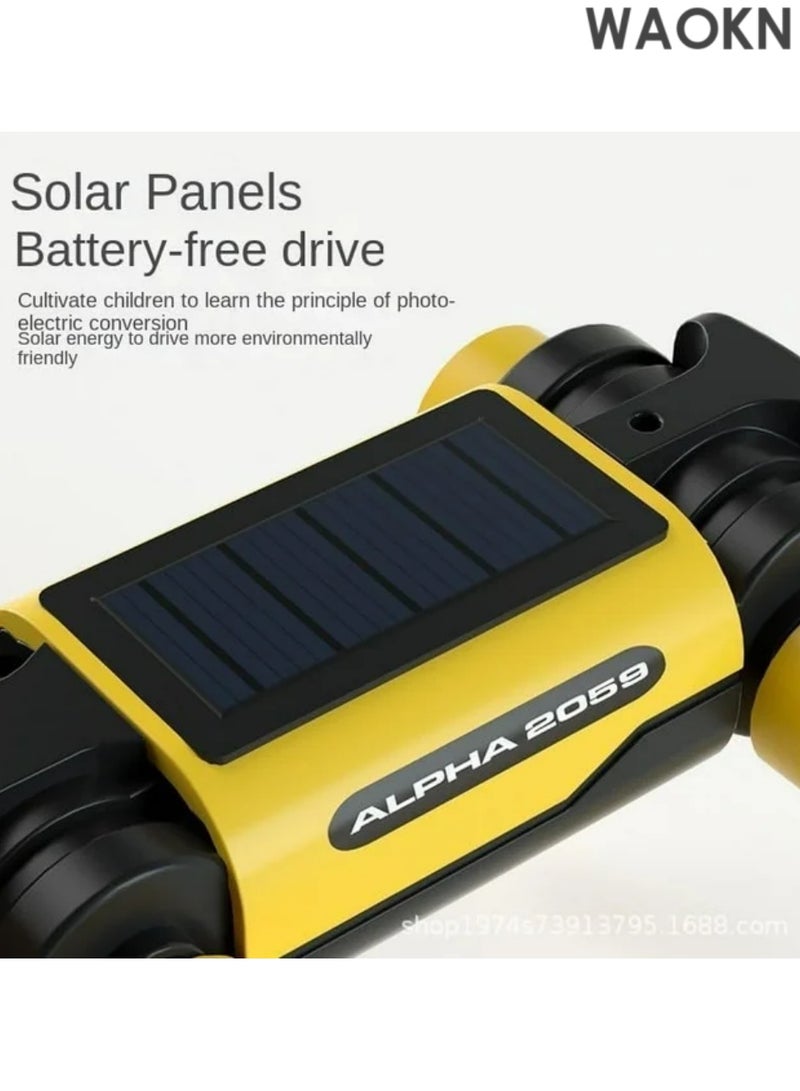 WAOKN Solar Powered Electric Mechanical Dog, Science and Education Solar Energy Robot Dog, Upgraded DIY Technology Gadget for Parents Seniors, Early Development,Science Educational DIY Assembly Toys Great Gift for Kids, (Yellow) - Image 5