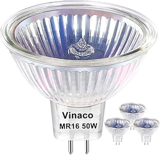Vinaco Vinaco MR16 Halogen Bulb 50W, 3PCS High Output GU5.3 Halogen Bulb Dimmable 12V, MR16 GU5.3 Bulb with Long Lifetime  - Image 1