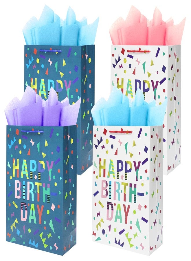 LUOKER 16.5" Extra Large Gift Bag with Tissue Paper,4 Pack Birthday Gift Bags,Big Gift Bag for Birthday Party,Kids' Parties, Baby Shower - Image 1