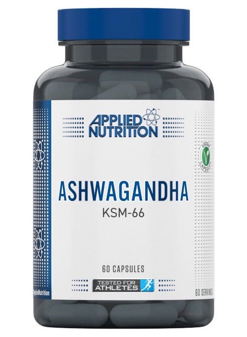 Applied Nutrition Ashwagandha KSM 60 Capsules – Natural Stress Relief, Boosts Energy & Supports Mental Clarity - Image 1