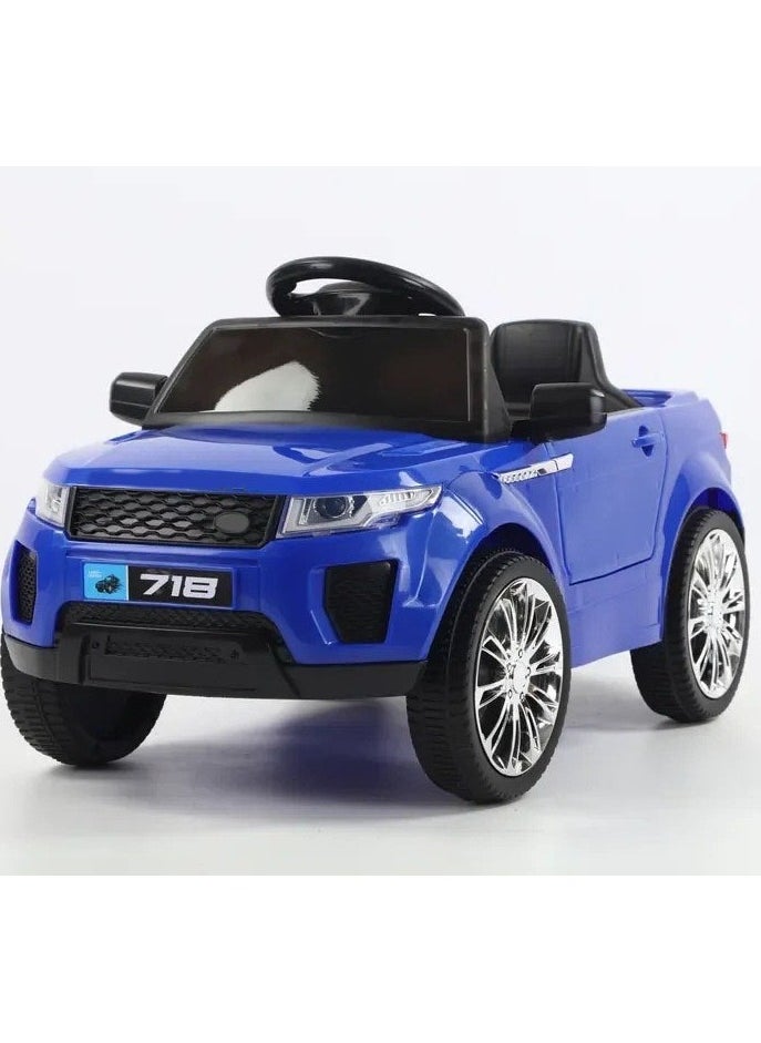 null - Range Rover Electric Ride on Car for Kids with Remote Control, Rechargeable (Blue) - Image 1