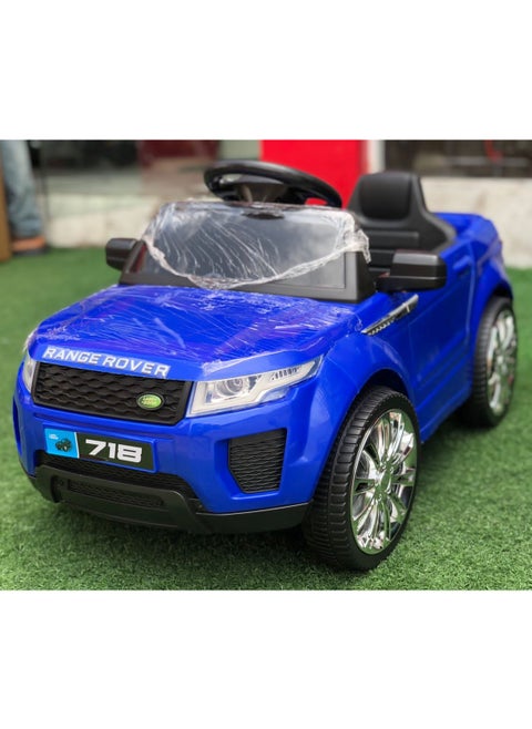 Range Rover Electric Ride on Car for Kids with Remote Control, Rechargeable (Blue)