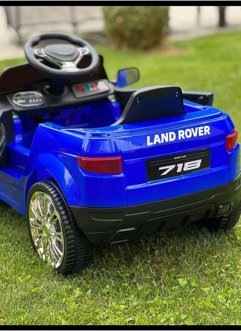 null - Range Rover Electric Ride on Car for Kids with Remote Control, Rechargeable (Blue) - Image 1