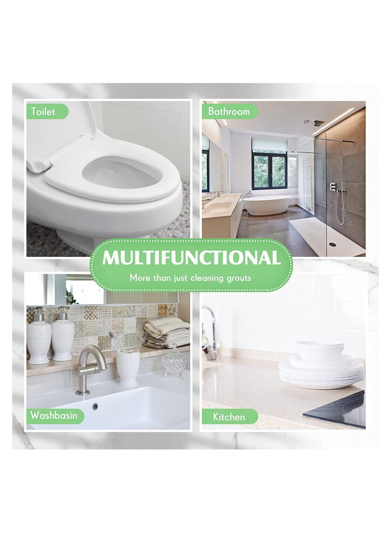 SYOSI 4 Pcs Grout Cleaner Scrub Brush Deep Tile Joints Grout Brush for Cleaning Showers Bathtubs Kitchens Bathroom Floor Nylon Bristle Multi Surface Around Scrubber Household Cleaning Tool - Image 4