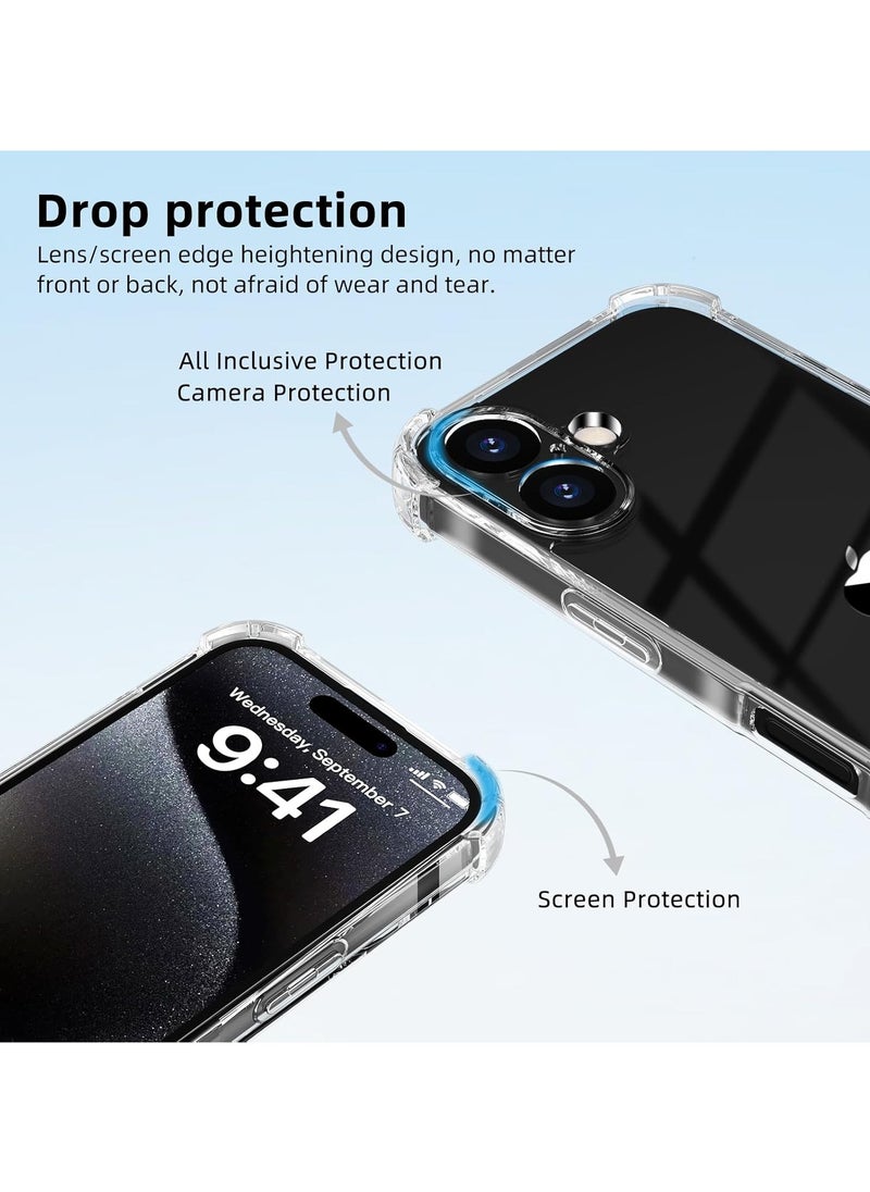 Generic - Clear Case Compatible with iPhone16, Clear TPU Case with 4 Corners Shockproof Protection & Camera Protection Anti-Slip, (Clear) - Image 1