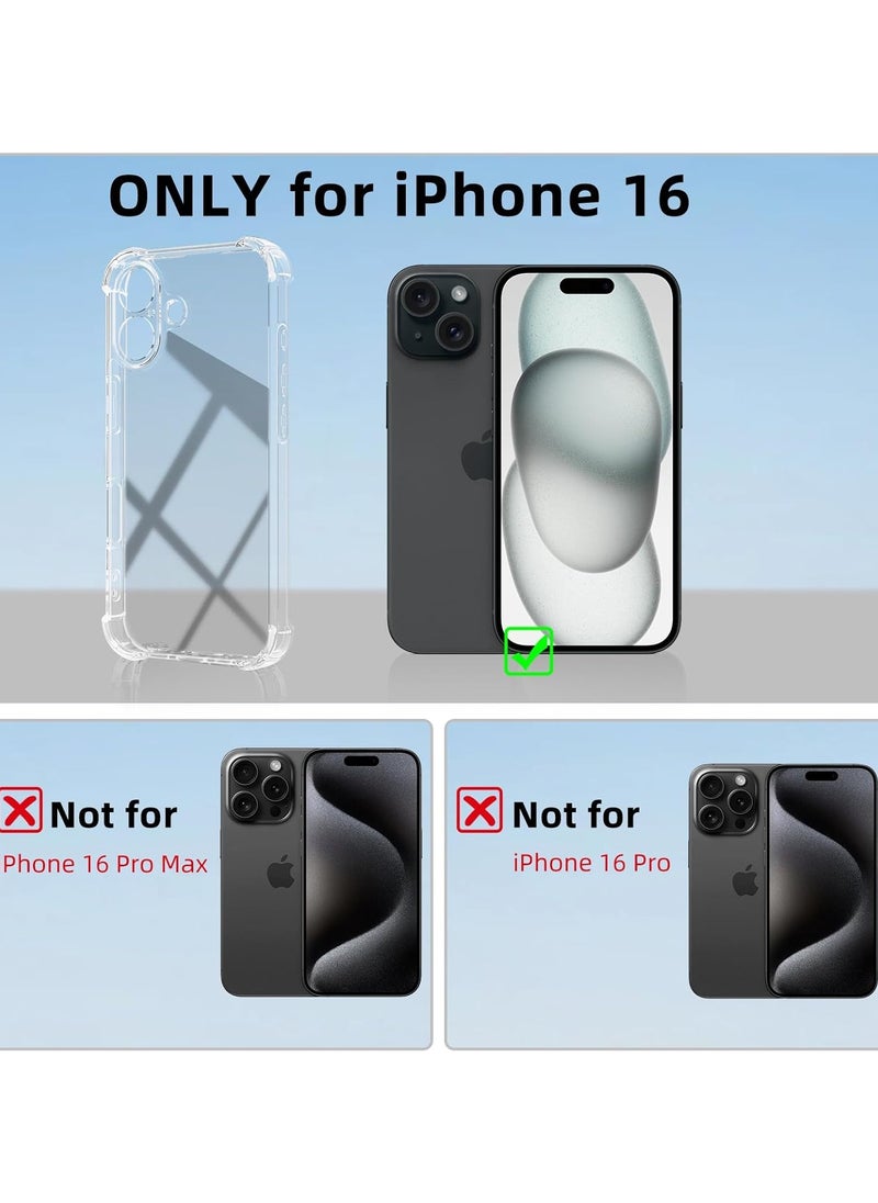 Generic - Clear Case Compatible with iPhone16, Clear TPU Case with 4 Corners Shockproof Protection & Camera Protection Anti-Slip, (Clear) - Image 1