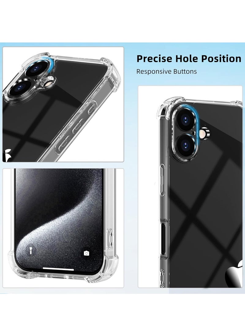 Generic - Clear Case Compatible with iPhone16, Clear TPU Case with 4 Corners Shockproof Protection & Camera Protection Anti-Slip, (Clear) - Image 1