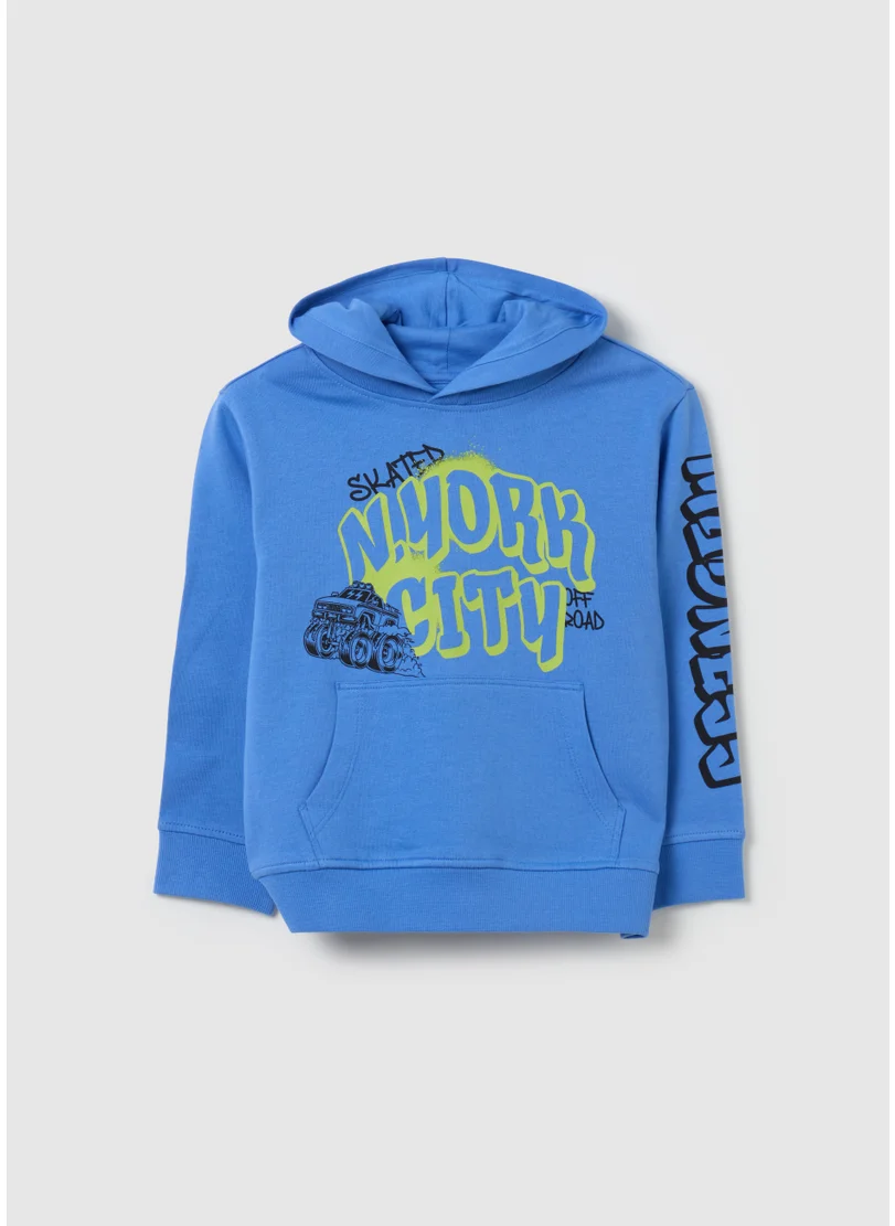 او في اس Sweatshirt with hood and ''N. YORK CITYâ€ print
