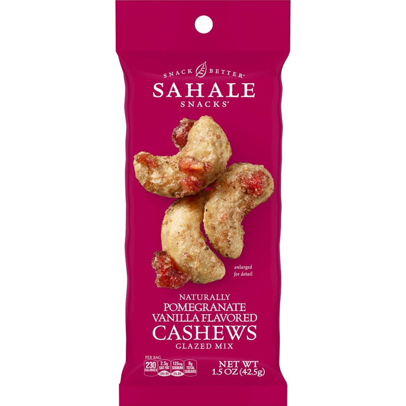 Sahale Snacks Pomegranate Vanilla Cashews 15 oz Bags 18 Packs  DryRoasted Deluxe Mixed Nuts with Pomegranate Infused Apples  Madagascar Vanilla  NonGMO Kosher  Certified GlutenFree Snacks - Image 3