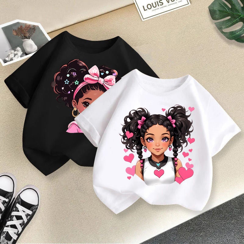 New Product Children'S Cute Cartoon Print T-Shirt Girls Short-Sleeved 2026 New Fashion Summer Children'S Clothing - Image 3