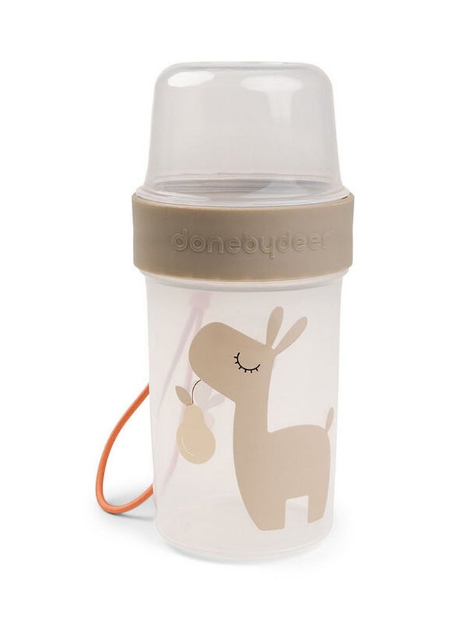 done by deer To Go 2-Way Snack Container L Lalee Sand - Leakproof Divider Bowl For Toddlers - Image 1