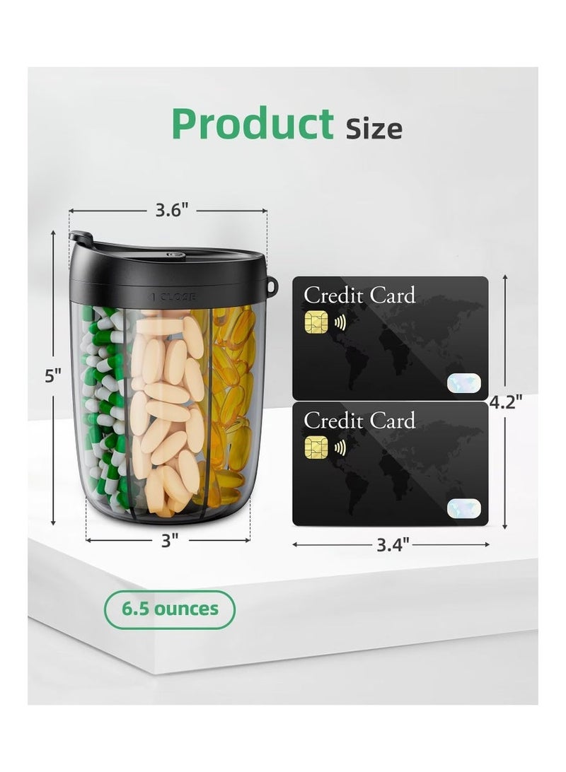 Large Supplement Organizer Bottle, Holds Plenty of Vitamins in 1 Monthly Pill Dispenser with Anti-Mixing & Wide Openings Design, Easy to Retrieve Meds, Includes 20 Pcs Stick-on Labels - Image 5