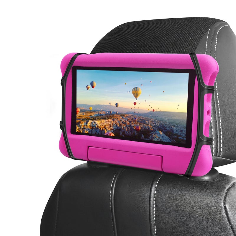Tablet Mount Holder: 7-10.5 Inch Black Wear-Resistant Adjustable Anti-Slip Elastic Strap Stable Portable Removable Holding Net - Universal Fit For Car Back Seat Media Devices With Or Without Case - Image 5
