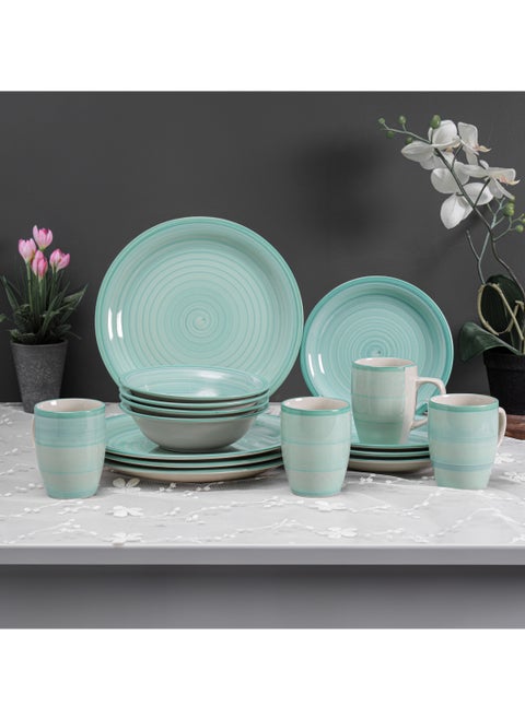 Delcasa 16Pc Stoneware Dinner Set Microwave Oven and Freezer Safe