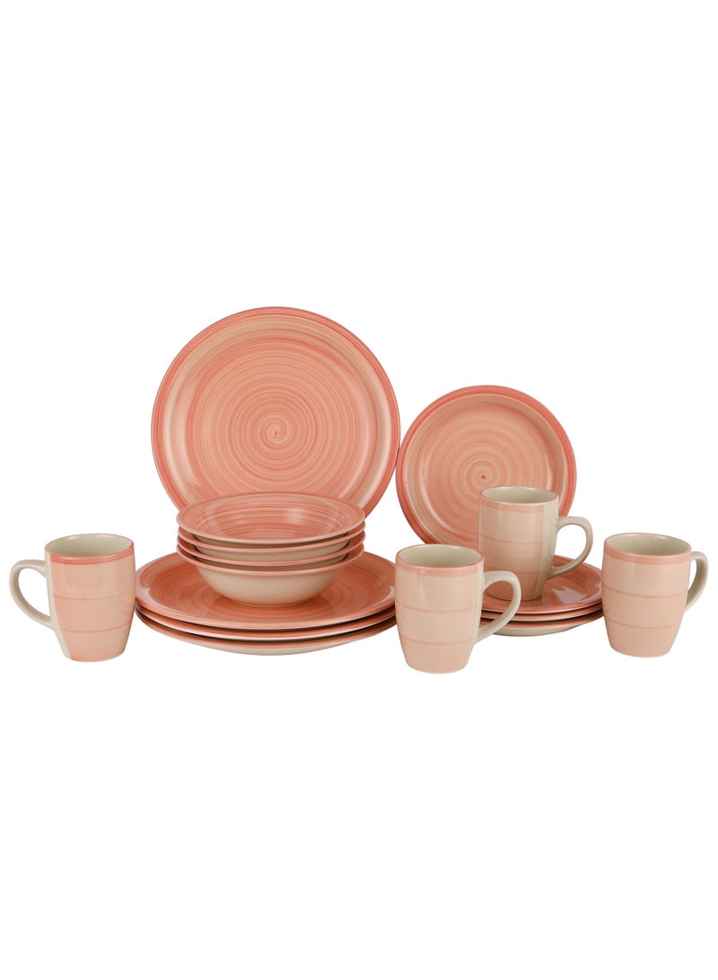 Delcasa 16Pc Stoneware Dinner Set Microwave Oven and Freezer Safe