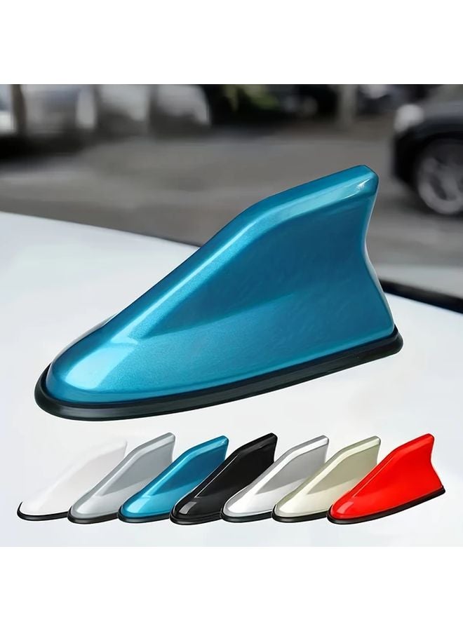 Glacier Silvery Shark Fin Car Antenna ABS Cover Enhanced Radio Signal Reduced Wind Noise - Image 2