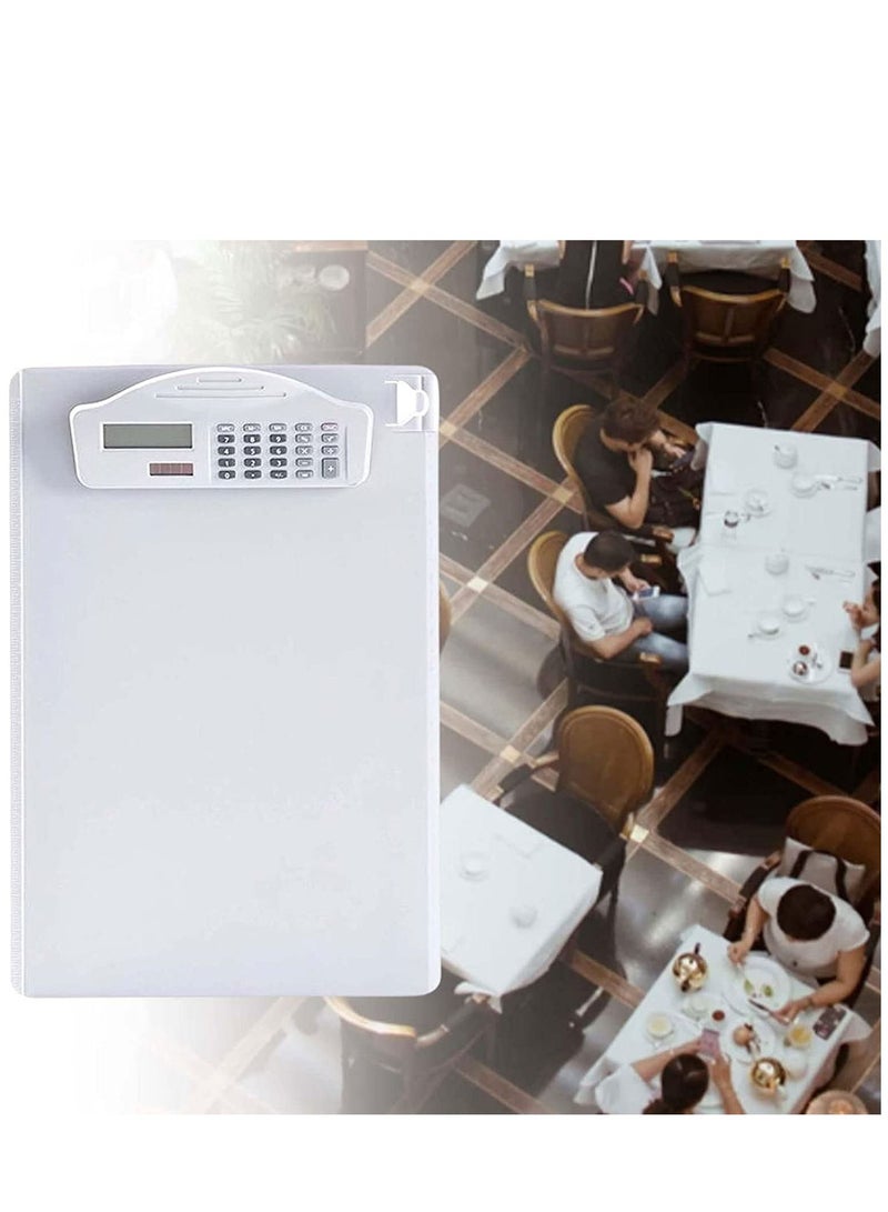 SYOSI Multifunctional Clipboard with Calculator Plastic Storage Clipboard Pen Clip Writing Pad File Folders Business Office Document Holder A4 Letter Size Clipboard for School Meeting Classes (White)  - Image 2