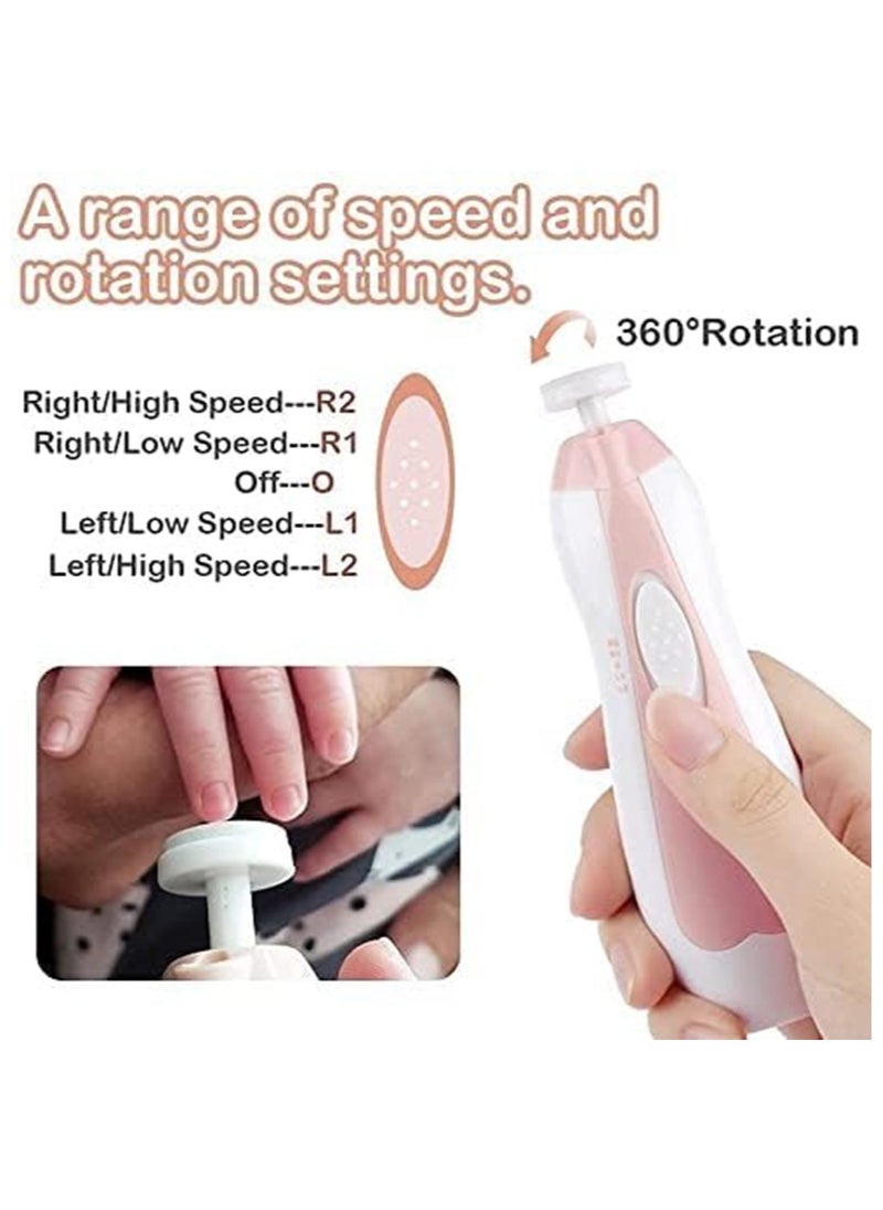 0TO1 TECH Electric Baby Nail Trimmer 6 Grinding Pads and LED Light Trim Polishing Beauty Kit  - Image 4
