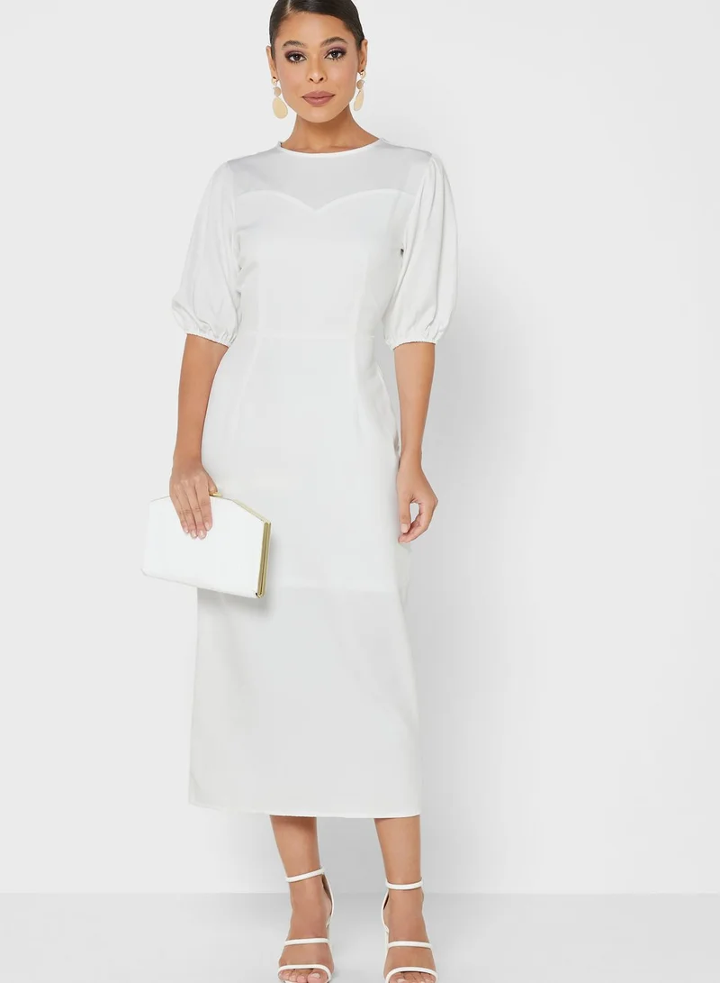 ELLA Puff Sleeve Shift Dress