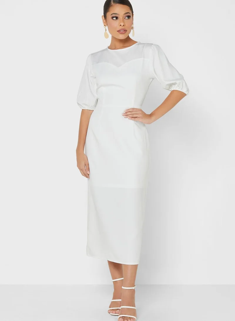 ELLA Puff Sleeve Shift Dress