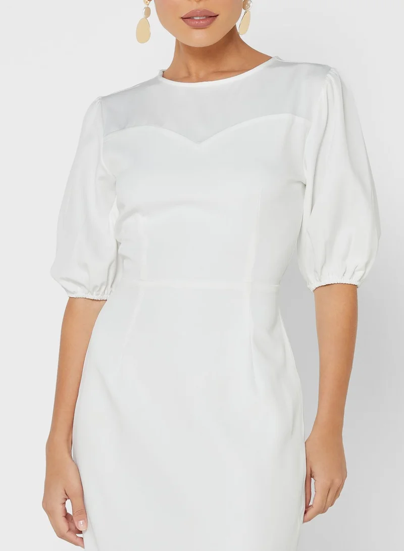 ELLA Puff Sleeve Shift Dress