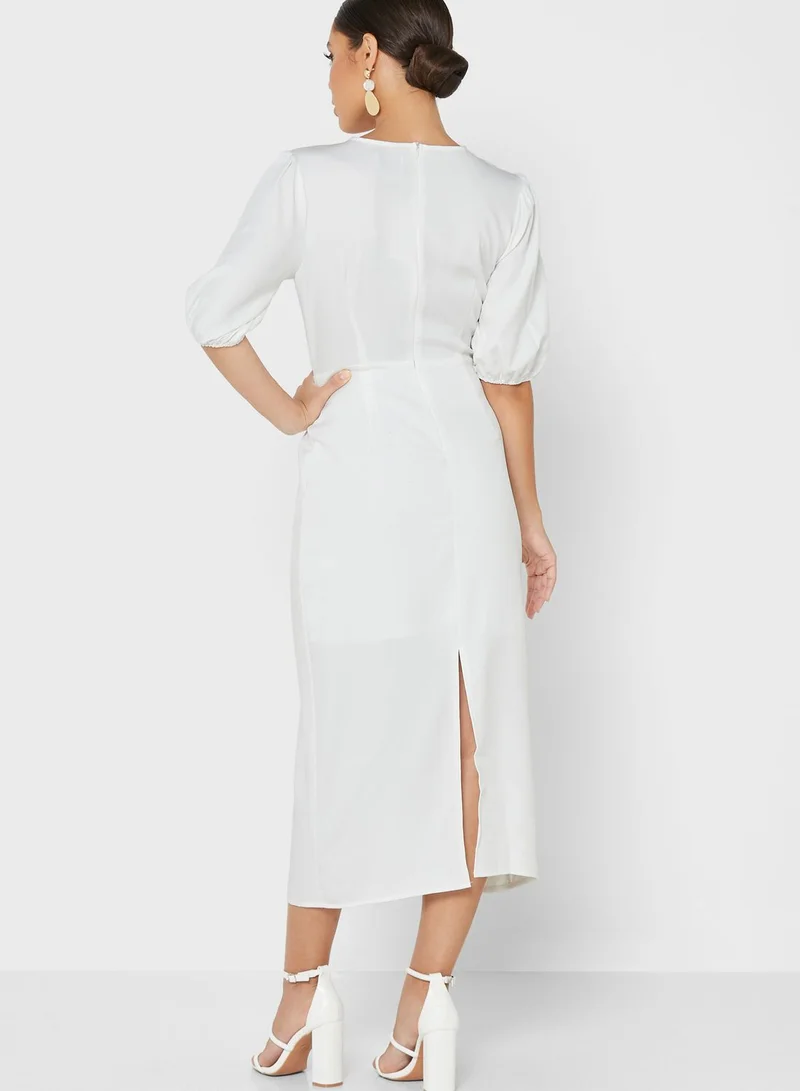 ELLA Puff Sleeve Shift Dress