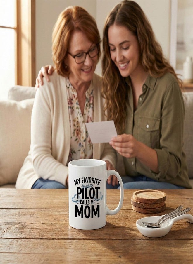 Casitika My Favorite Pilot Calls Me Mom. 11 oz Mug for Aviation Mother, Mothers Day Gift for Proud Pilot Mom. - Image 5