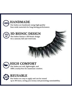 AkesuLash Magnetic Eyelashes Natural Look Magnetic Lashes With 4 Tube Of Magnetic Eyeliner 10 Pairs Mangetic False Eyelashes Kit With Applicator Easy To Apply  - Image 4