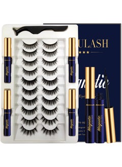 AkesuLash Magnetic Eyelashes Natural Look Magnetic Lashes With 4 Tube Of Magnetic Eyeliner 10 Pairs Mangetic False Eyelashes Kit With Applicator Easy To Apply  - Image 2
