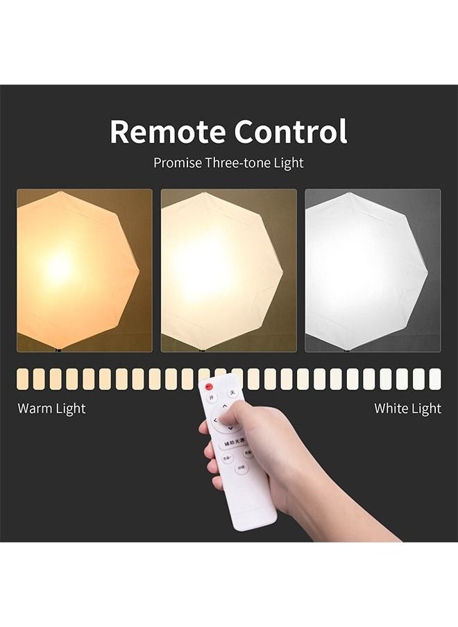 Glanfen - Photography Softbox Lighting Kit with 200W LED 3 Colors Bulb Umbrellas Softbox and Carry Bag for Portrait Product Shooting - Image 1
