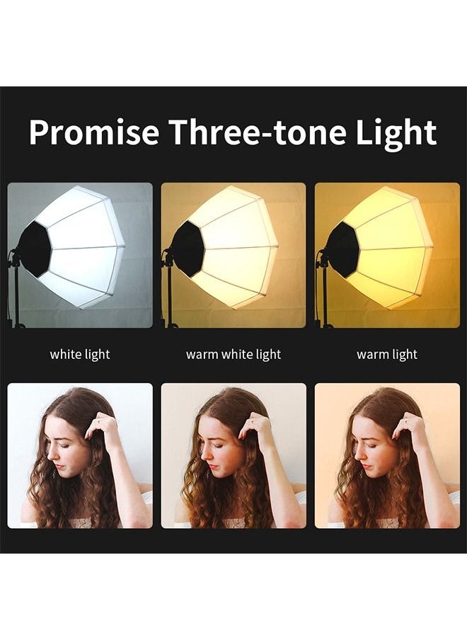 Glanfen - Photography Softbox Lighting Kit with 200W LED 3 Colors Bulb Umbrellas Softbox and Carry Bag for Portrait Product Shooting - Image 1