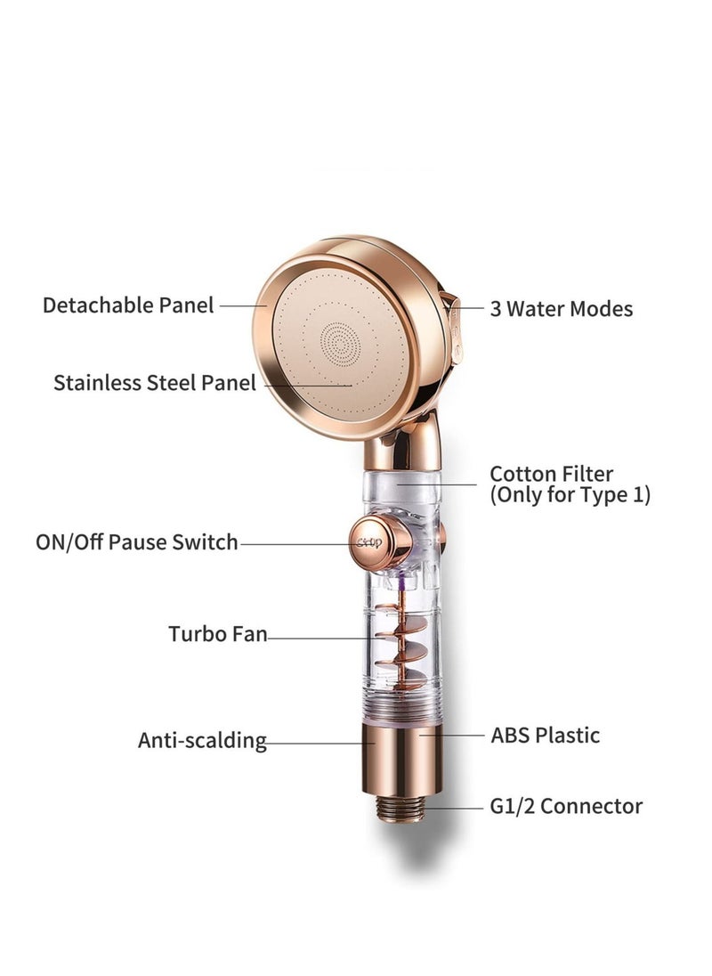Generic - High Pressure Handheld Shower Head with Turbo Fan - Image 1