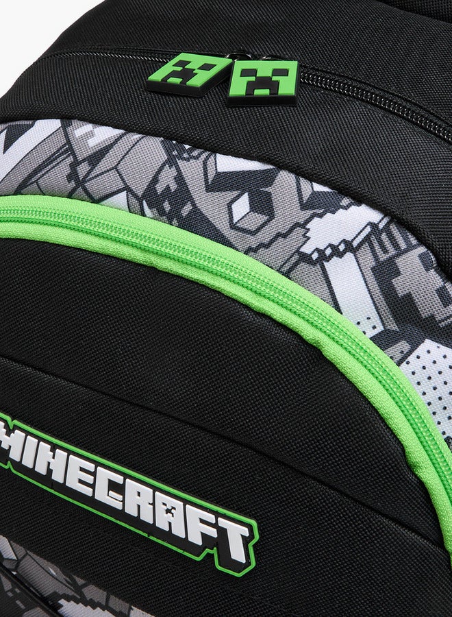 MINECRAFT Printed Backpack with Zip Closure and Adjustable Strap - 17x27x40 cm - Image 4