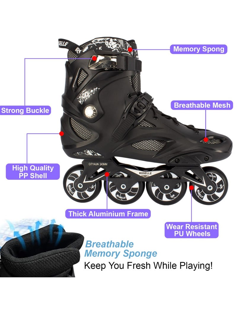 Professional Inline Skates Shoes With High Speed non break Single Row Skating Shoes for Men Women and Youth